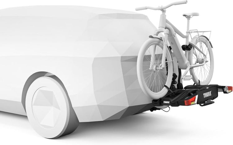 Thule EasyFold XT bike rack for towbar, 2 bikes, silver