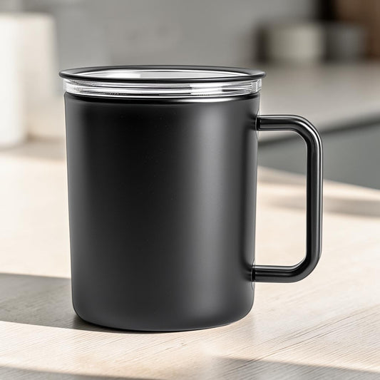 Aglplus 12oz Stainless Steel Vacuum Insulated Coffee Mug with Leak-Proof Lid - Double Wall Thermal Travel Tumbler for Hot & Cold Drinks