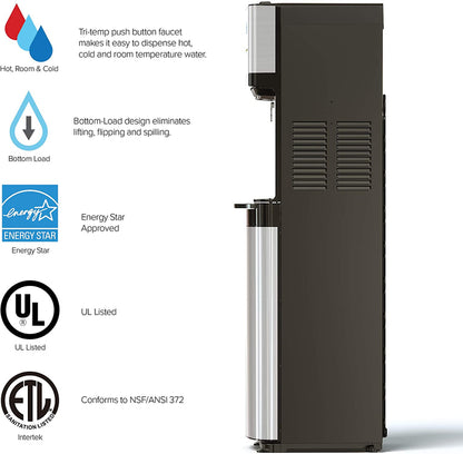 Brio Self Cleaning Bottom Loading Water Cooler Water Dispenser  3 Temperature Settings