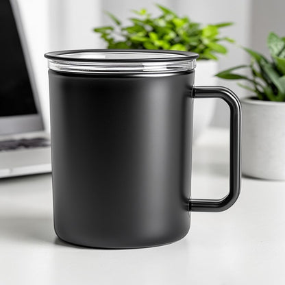 Aglplus 12oz Stainless Steel Vacuum Insulated Coffee Mug with Leak-Proof Lid - Double Wall Thermal Travel Tumbler for Hot & Cold Drinks