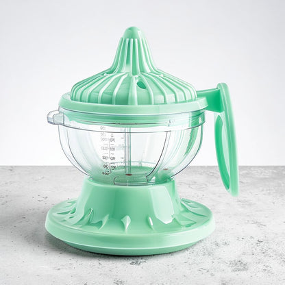 Aglplus Multi-Functional Manual Citrus Juicer - Portable Hand Lemon Squeezer with Built-in Grater and 400ml Measuring Cup