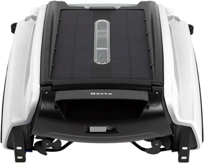Betta SE Solar Powered Automatic Robotic Pool Surface Skimmer Cleaner with 30-Hour Continuous Cleaning Battery Power and Re-Engineered Twin Salt Chlorine Tolerant Motors (Blue)