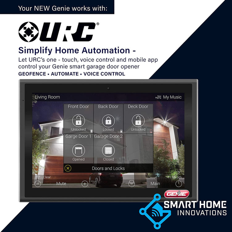 Genie 6172H O Smart Wall Mount Garage Door Opener with Aladdin Connect, Space Saving Design, Quiet 24v DC Motor
