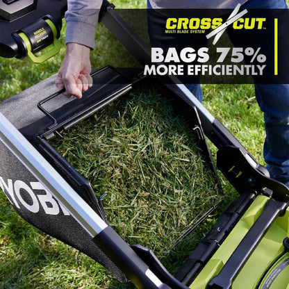 Ryobi 40V HP Brushless 21-in Self-Propelled AWD Lawn Mower – Whisper Series – Includes (2) 6.0Ah Batteries and Charger