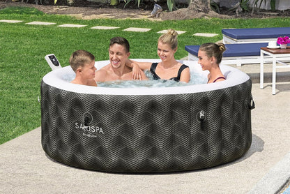 Inflatable Hot Tub Spa (71" x 26") | Portable Hot Tub with 2 Covers (1 Energy-Efficient Thermal Cover and 1 Standard Cover) | Fits Up to 2-4 Persons | Black