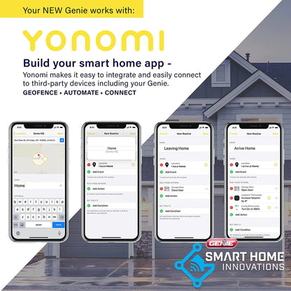 Genie 6172H O Smart Wall Mount Garage Door Opener with Aladdin Connect, Space Saving Design, Quiet 24v DC Motor