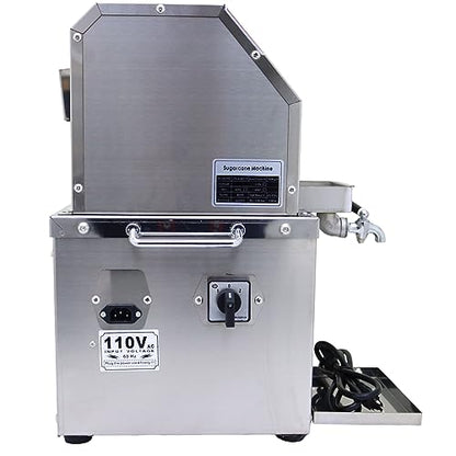 LGXEnzhuo 110V Electric Sugar Cane Press Juicer Machine, 800W Stainless Steel Desktop Sugarcane Juicing Crusher Extractor, with 3 Rollers for Home and Commercial: Home &amp; Kitchen