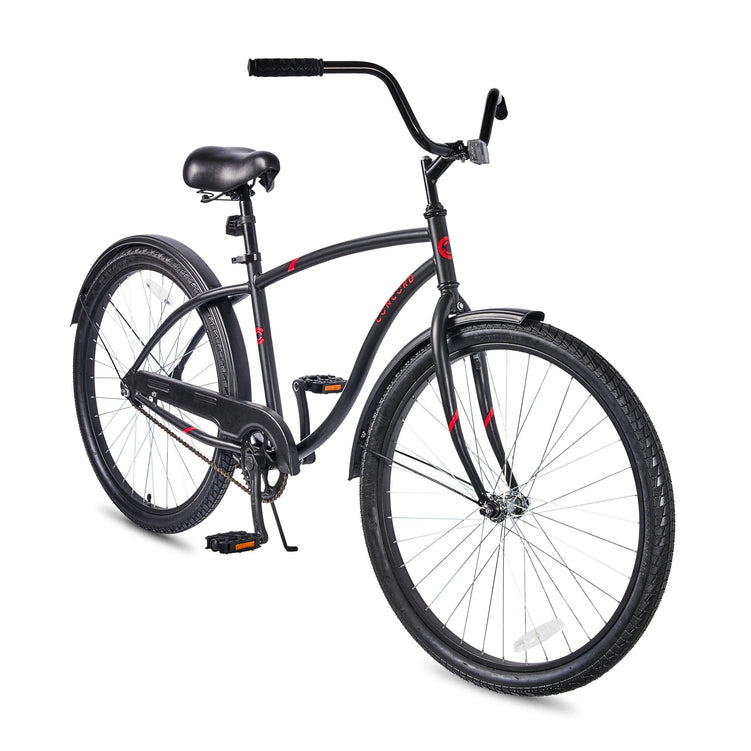 26′′ Concord Pacifica Cruiser Bicycle, Fits Riders 5'2′′ – 5'10′′+, Adult, Unisex, Matte Black