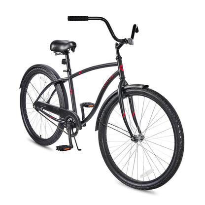 26′′ Concord Pacifica Cruiser Bicycle, Fits Riders 5'2′′ – 5'10′′+, Adult, Unisex, Matte Black