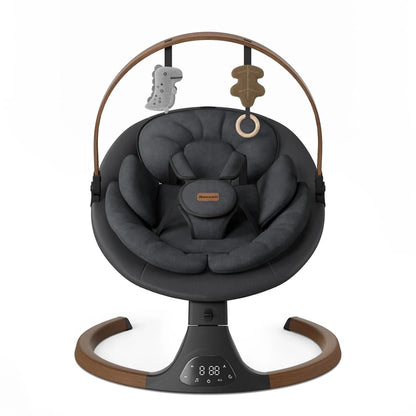 Baby Swings for Infants, Monamii Baby Swing, Bluetooth Infant Swing with Music Speaker, 5 Speeds and Remote Control, Indoor & Outdoor Use
