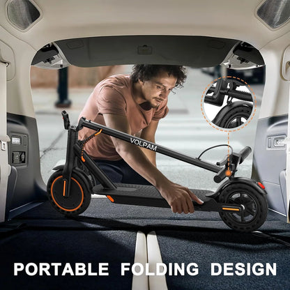 Electric Scooter, 350W/500W Powerful Motor, 8.5"/10" Solid Tires, 19/22Mph, 28/21/12 Miles Range,Dual Braking