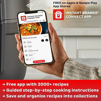 Instant Vortex Plus 6QT ClearCook Air Fryer, Clear Windows, Custom Program Options, 6-in-1 Functions, Crisps, Broils, Roasts, Dehydrates, Bakes, Reheats, from the Makers of Instant Pot, Black