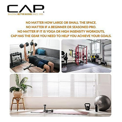 CAP Barbell 150 LB Coated Hex Dumbbell Weight Set with Vertical Rack, Black