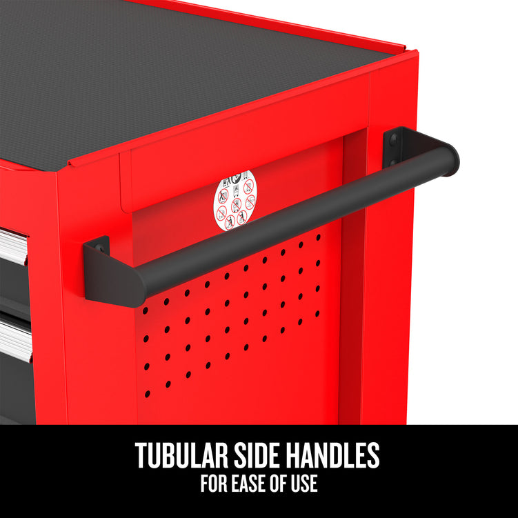 2000 Series 26-in W x 36.5-in H 5-Drawer Steel Rolling Tool Cabinet (Red)