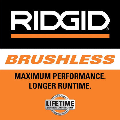 RIDGID 18V Brushless Cordless 4-1/2 in. Paddle Switch Angle Grinder with (2) 4.0 Ah Batteries, Charger, and Bag R86047B-AC93044SBN