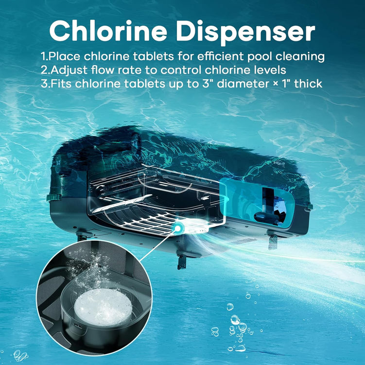 Solar Pool Skimmer with APP Support, 24/7 Cleaning, Dual Charging Modes, Smart Obstacle Avoidance, Ideal for All Swimming Pool Types