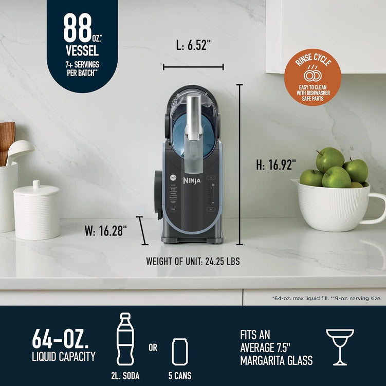 Ninja SLUSHi with RapidChill Technology, 88 oz. Frozen Drink & Slushie Machine, 5 Preset Programs, Margaritas, Frappés, and More