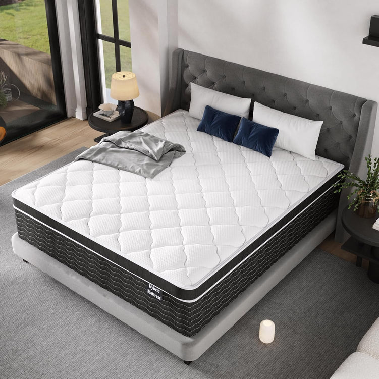 Full Size Mattress 10 Inch Full Size Mattress in a Box Medium Plush Hybrid Mattress