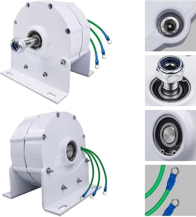 12000W Low RPM Permanent Magnet Generator 12V 24V 48V 120V 220V, Free Energy Gearless Permanent Magnet Generator Motor DIY for Wind Turbine Water Turbine,12V