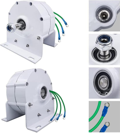 12000W Low RPM Permanent Magnet Generator 12V 24V 48V 120V 220V, Free Energy Gearless Permanent Magnet Generator Motor DIY for Wind Turbine Water Turbine,12V