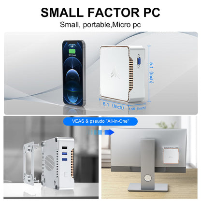 KAMRUI GK3Plus Mini PC, 16GB RAM 512GB M.2 SSD Mini Computers