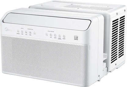 U-Shaped Inverter Window Air Conditioner 12,000BTU with Open Window Flexibility, Robust Installation,Extreme Quiet, 35% Energy Saving, Smart Control, Alexa, Remote, Bracket Included (Renewed)