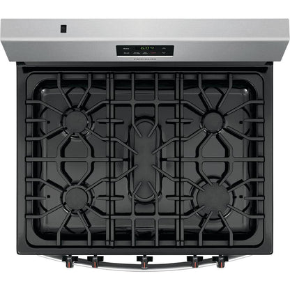Frigidaire 30 in. 5 Burner Freestanding Gas Range in Stainless Steel FCRG3052AS