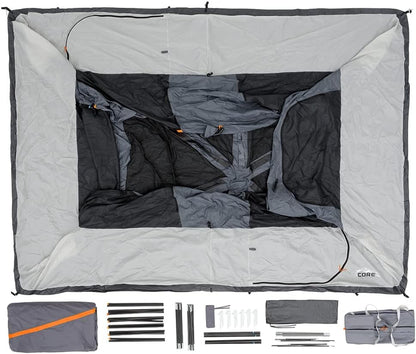 Straight Wall Cabin Tents | 10 Person / 11 Person / 12 Person Large Multi Room Family Tents for Car Camping & Outdoor Adventures