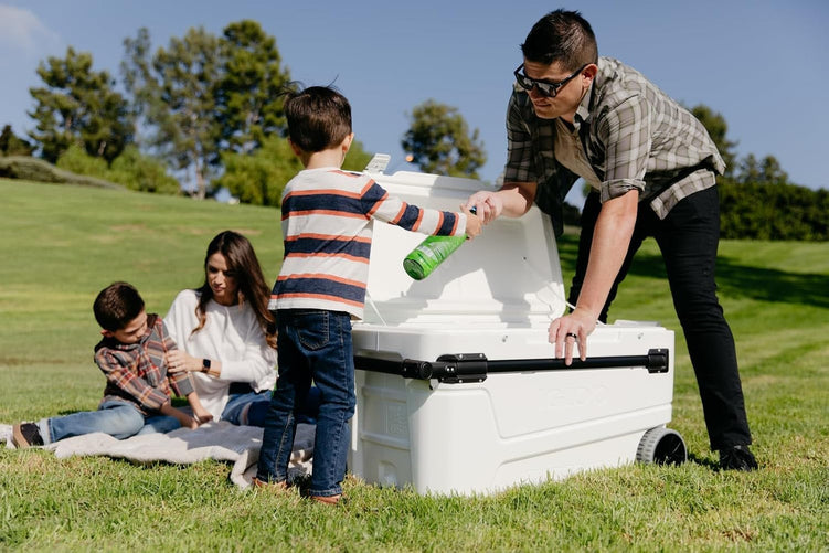110QT Glide Cooler with Wheels and Telescoping Handle