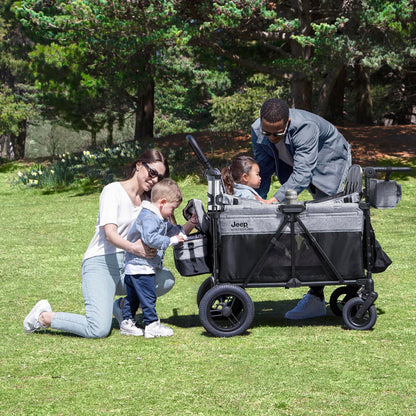 Jeep Wrangler Deluxe 4 Seater Stroller Wagon by Delta Children