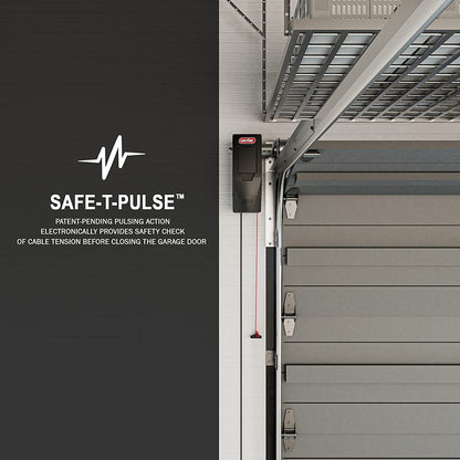 Genie 6172H O Smart Wall Mount Garage Door Opener with Aladdin Connect, Space Saving Design, Quiet 24v DC Motor