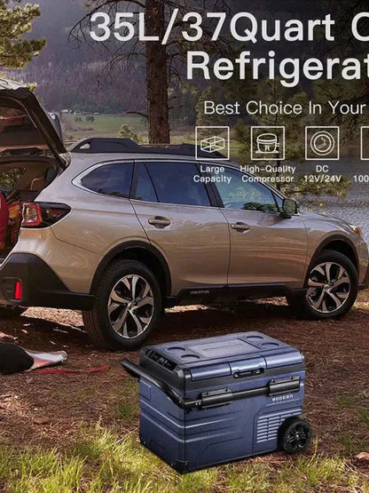 12 Volt 37 Qt. Portable Car Refrigerator, Car Freezer for Outdoor, Camping, Travel, RV,APP Control