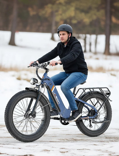 Thunder Electric Bike 1500W 30+MPH 80Miles Range Fat Tire Hydraulic Disc Brakes